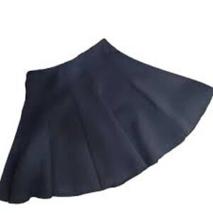 Hollister flare black mini skirt faux leather